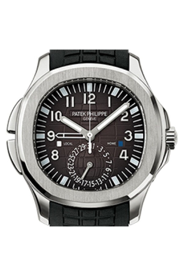 Patek Philippe Aquanaut Dual Time Black Dial Automatic Men's Watch 5164A-001