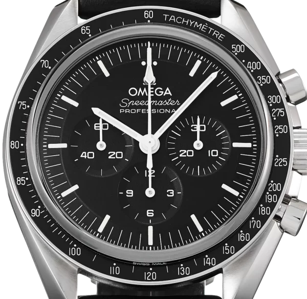 Omega Speedmaster Moonwatch Black Leather Strap 42mm 310.32.42.50.01.002