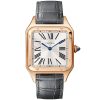 Santos-Dumont 18ct Rose Gold Large Steel Strap Watch