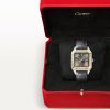 Santos-Dumont Large Steel & 18ct Yellow Gold Strap Watch