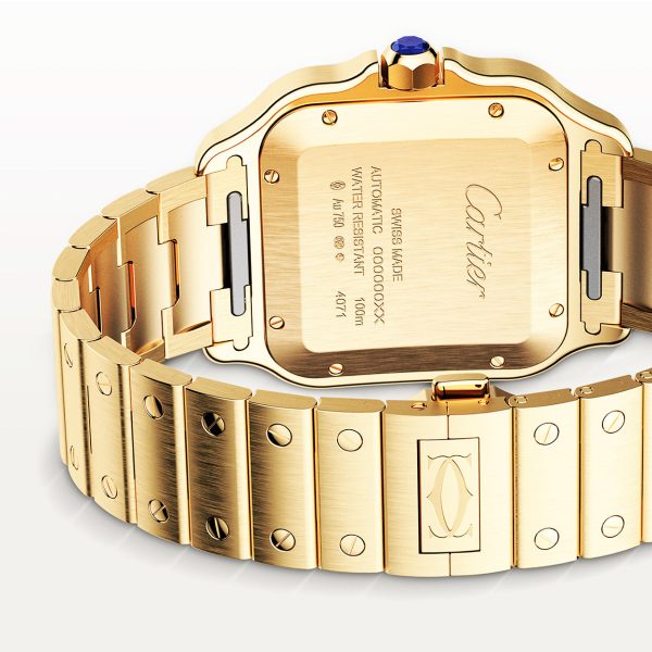 Santos de Cartier Large Automatic 18ct Yellow Gold Bracelet Watch