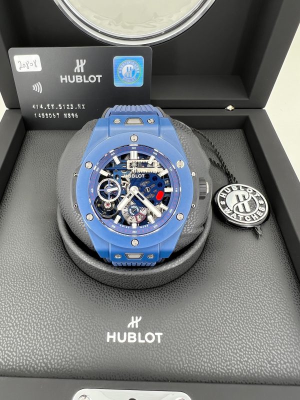 Hublot Big Bang Meca-10 Ceramic Blue 45mm, Ref# 414.EX.5123.RX