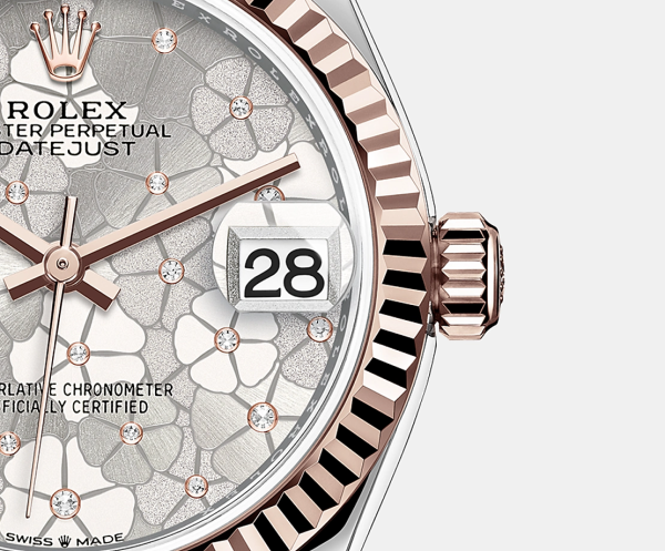 Rolex Datejust 31mm, Oystersteel and 18k Everose Gold and Diamonds, Ref# 278271-0031