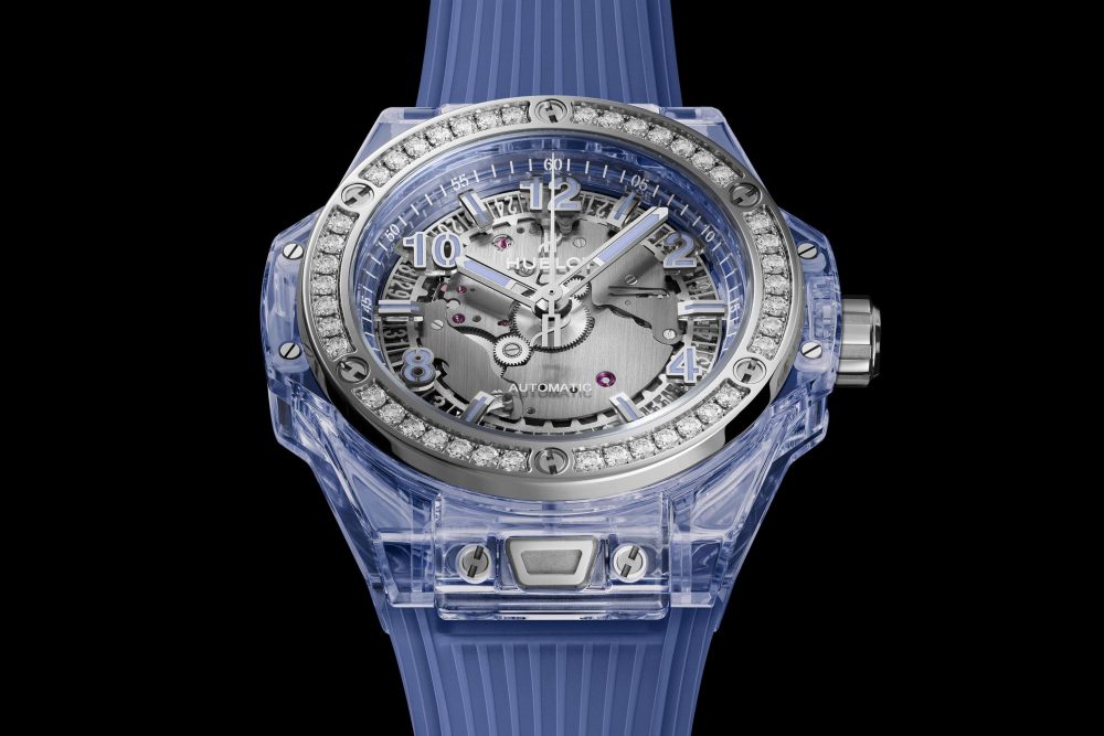 Hublot Big Bang ONE CLICK BLUE SAPPHIRE DIAMONDS Ref# 465.JL.4802.RT.1204