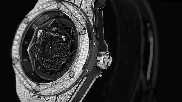 Hublot Big Bang SANG BLEU STEEL PAVÉ Ref# 465.SS.1117.VR.1704.MXM18