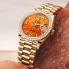 Rolex Day-Date 36, 18k Yellow Gold with Diamond-set, 36mm, Ref# 128348rbr-0049