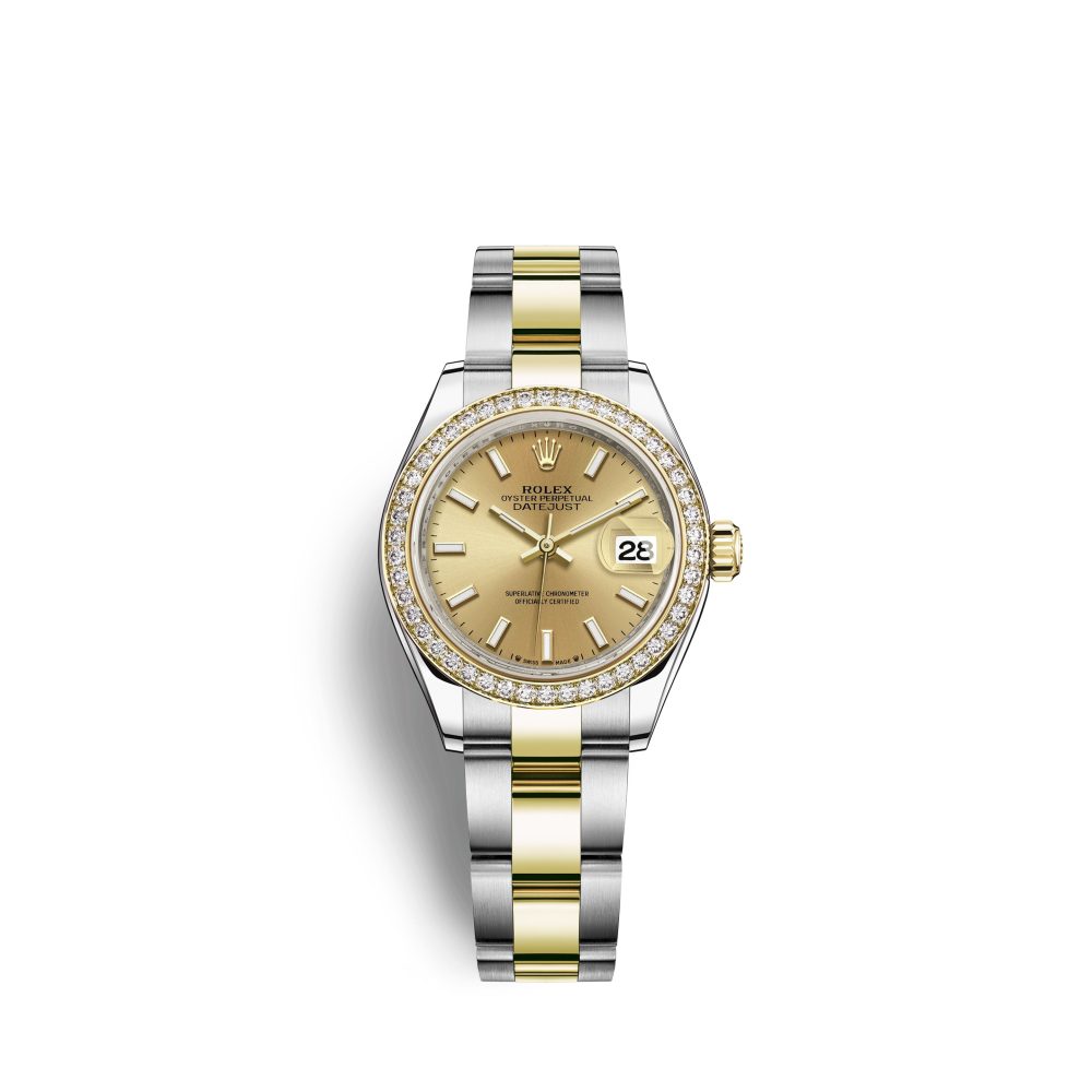 Rolex Lady-Datejust 28, Oystersteel and 18k Yellow Gold, Ref# 279383RBR-0002