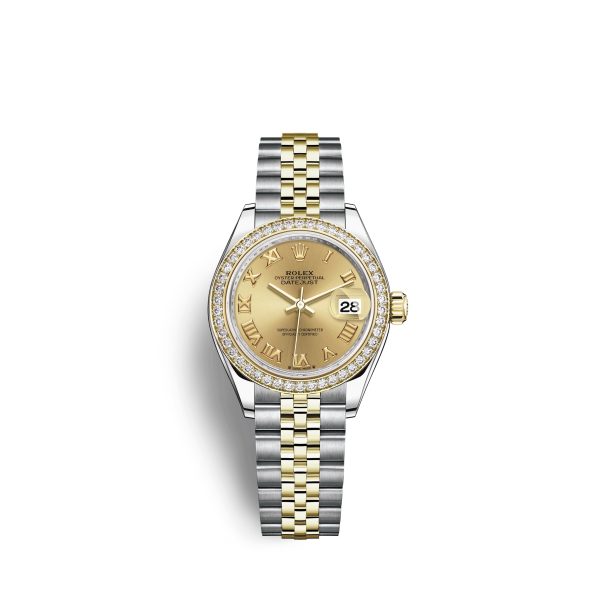 Rolex Lady-Datejust 28, Oystersteel and 18k Yellow Gold, Ref# 279383RBR-0009