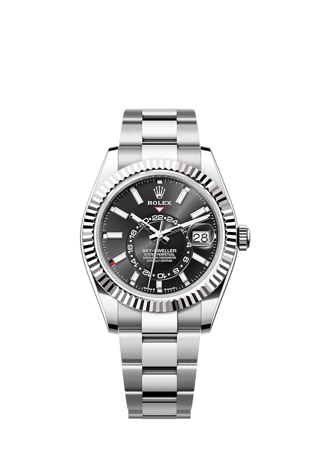 Rolex Sky-Dweller, 42mm, Oystersteel and 18k White Gold, Black, Oyster, Ref# 336934-0007