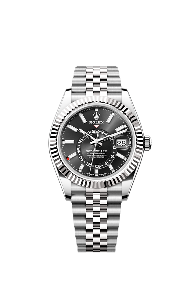 Rolex Sky-Dweller, 42mm, Oystersteel and 18k White Gold, Black, Jubilee, Ref# 336934-0008