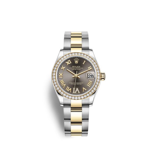 Rolex Datejust 31, Oystersteel, 18kt Yellow Gold and diamonds, Ref# 278383RBR-0017