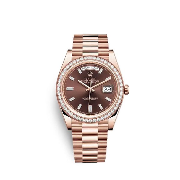 Rolex Day-Date 40 Everose gold Ref# 228345RBR-0006