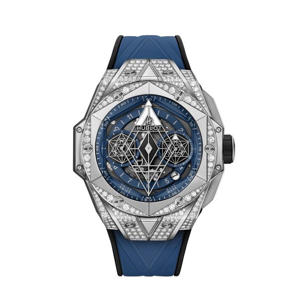 Hublot Big Bang SANG BLEU II TITANIUM BLUE PAVÉ Ref# 418.NX.5107.RX.1604.MXM20