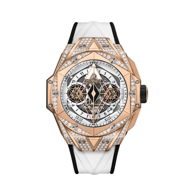 Hublot Big Bang SANG BLEU II KING GOLD WHITE PAVÉ Ref# 418.OX.2001.RX.1604.MXM20