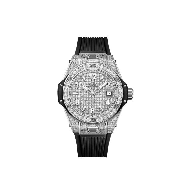 Hublot Big Bang ONE CLICK STEEL FULL PAVÉ Ref# 485.SX.9000.RX.1604