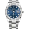 Rolex Datejust Bright Blue Diamond Dial Diamond Bezel 36mm 126284RBR