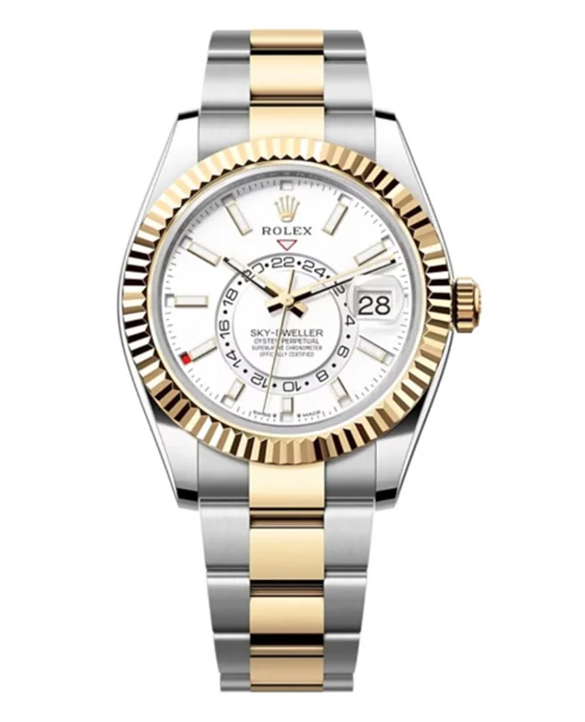 2023 Release Rolex Sky-Dweller, Intense white dial, Oyster bracelet, Oystersteel and 18k yellow gold Watch 336933