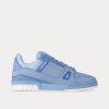 LV Trainer Grained Calf Leather Pastel Blue