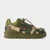 LV Trainer Maxi Leather With Damoflage Khaki Green