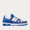 LV Trainers Swarovski Crystals & Monogram-Embossed Blue