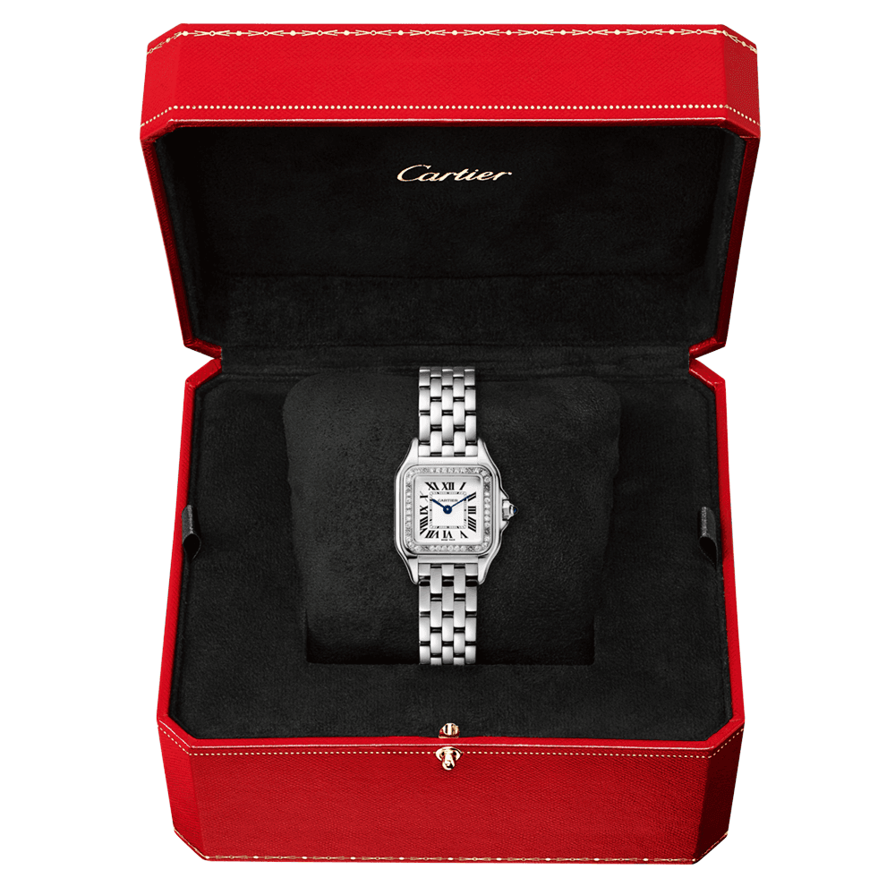 Panthère de Cartier Small Steel Diamond Bezel Watch