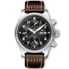 Pilot's Spitfire 41mm Black Dial Chronograph Leather Strap Watch