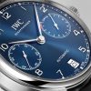 Portugieser 42mm Blue Dial Men's Automatic Leather Strap Watch