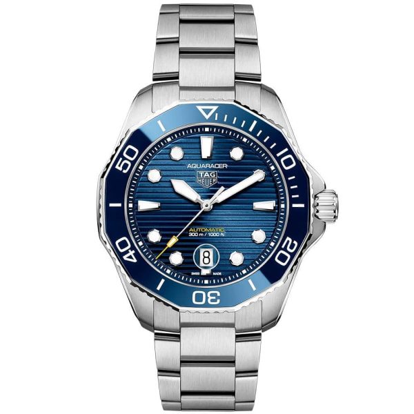 Aquaracer 43mm Blue Dial & Ceramic Bezel Men's Automatic Bracelet Watch