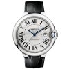 Ballon Bleu 42mm Silver Dial Men's Automatic Leather Strap Watch