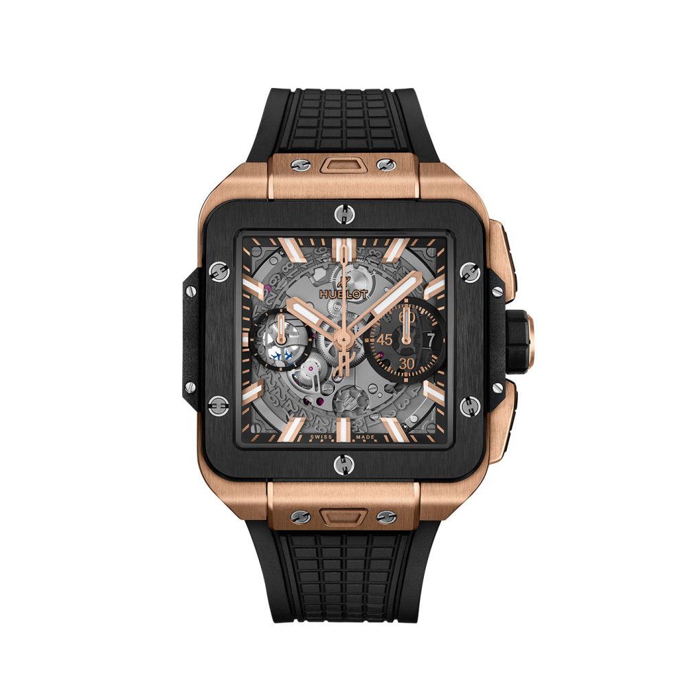 Hublot Square Bang UNICO KING GOLD CERAMIC Ref# 821.OM.0180.RX