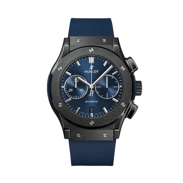 Hublot Classic Fusion Ceramic Blue Chronograph Ref# 521.CM.7170.RX