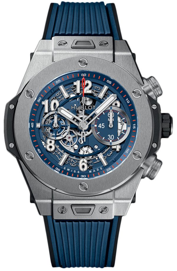 Hublot Big Bang, Unico Titanium Blue 45mm, Ref# 411.NX.5179.RX