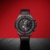 Hublot Big Bang Unico Red Carbon Black Diamonds Las Vegas Boutique, Matt Red Frosted carbon, 126 black diamonds, 44mm, Limited Edition, Ref# 421.QV.1113.LR.1100.LVB23