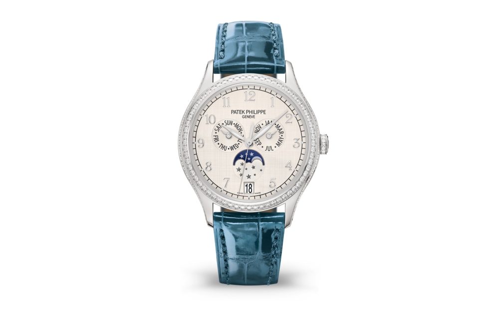 Patek Philippe Complication, 18k White Gold set with 155 diamonds (~1.34 ct), 38mm, Annual Calendar Ref# 4947G-010