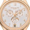 Patek Philippe Complication, 18k Rose Gold set with 155 diamonds (~1.34 ct), 38mm, Annual Calendar Ref# 4947R-001