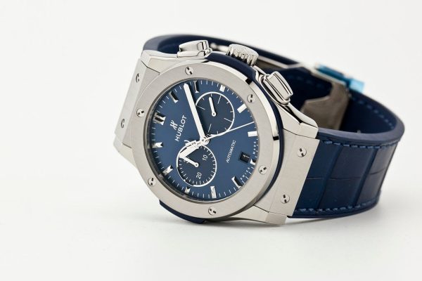 Hublot Classic Fusion Chronograph Titanium Blue 45mm, Ref# 541.NX.7170.LR