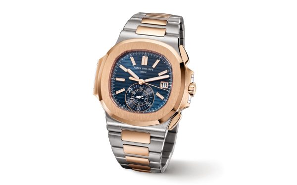 Patek Philippe Nautilus Flyback Chronograph, Date Watch, 18k Rose Gold and Stainless Steel, 40,5 mm, Ref# 5980/1AR-001