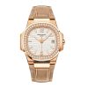 Patek Philippe Nautilus Quartz Diamond Ladies Watch, 18k Rose Gold, 32mm, Ref# 7010R-011