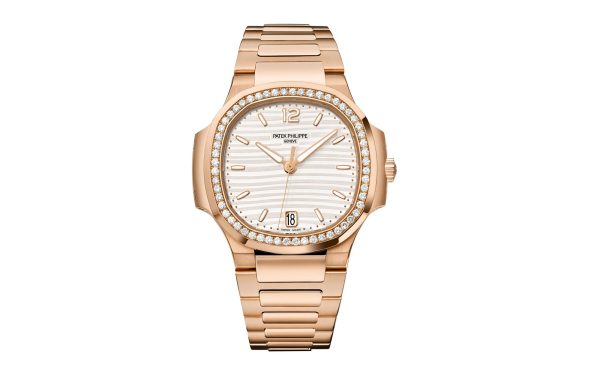 Patek Philippe Nautilus Ladies Automatic Watch, 18k Rose Gold and Diamonds, 35,2mm, Ref# 7118/1200R-001