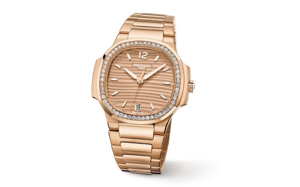 Patek Philippe Nautilus Ladies Automatic Watch, 18k Rose Gold and Diamonds, 35,2mm, Ref# 7118/1200R-010