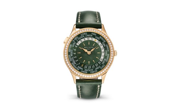 Patek Philippe Women’s Complication World-Time, 18k Rose Gold set with 89 diamonds (~1.03 ct.), 36mm, Ref# 7130R-014