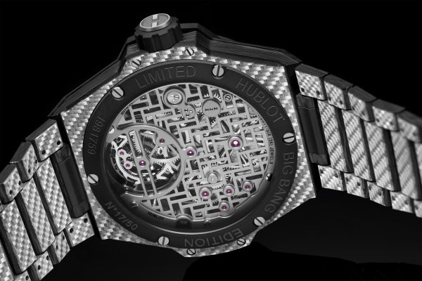 Hublot Big Bang Integrated Tourbillon Full Carbon, 43mm, Carbon Fiber and Texalium® Upper Layer, Ref# 455.YS.0170.YS