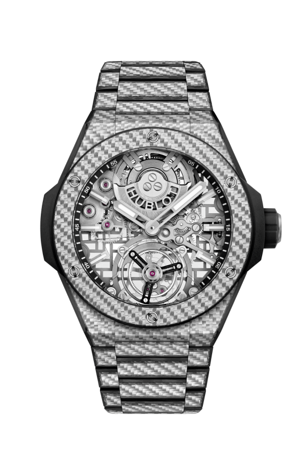 Hublot Big Bang Integrated Tourbillon Full Carbon, 43mm, Carbon Fiber and Texalium® Upper Layer, Ref# 455.YS.0170.YS