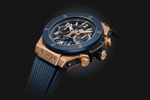 Hublot Big Bang Unico King Gold Blue Ceramic Ref# 421.OL.5180.RX