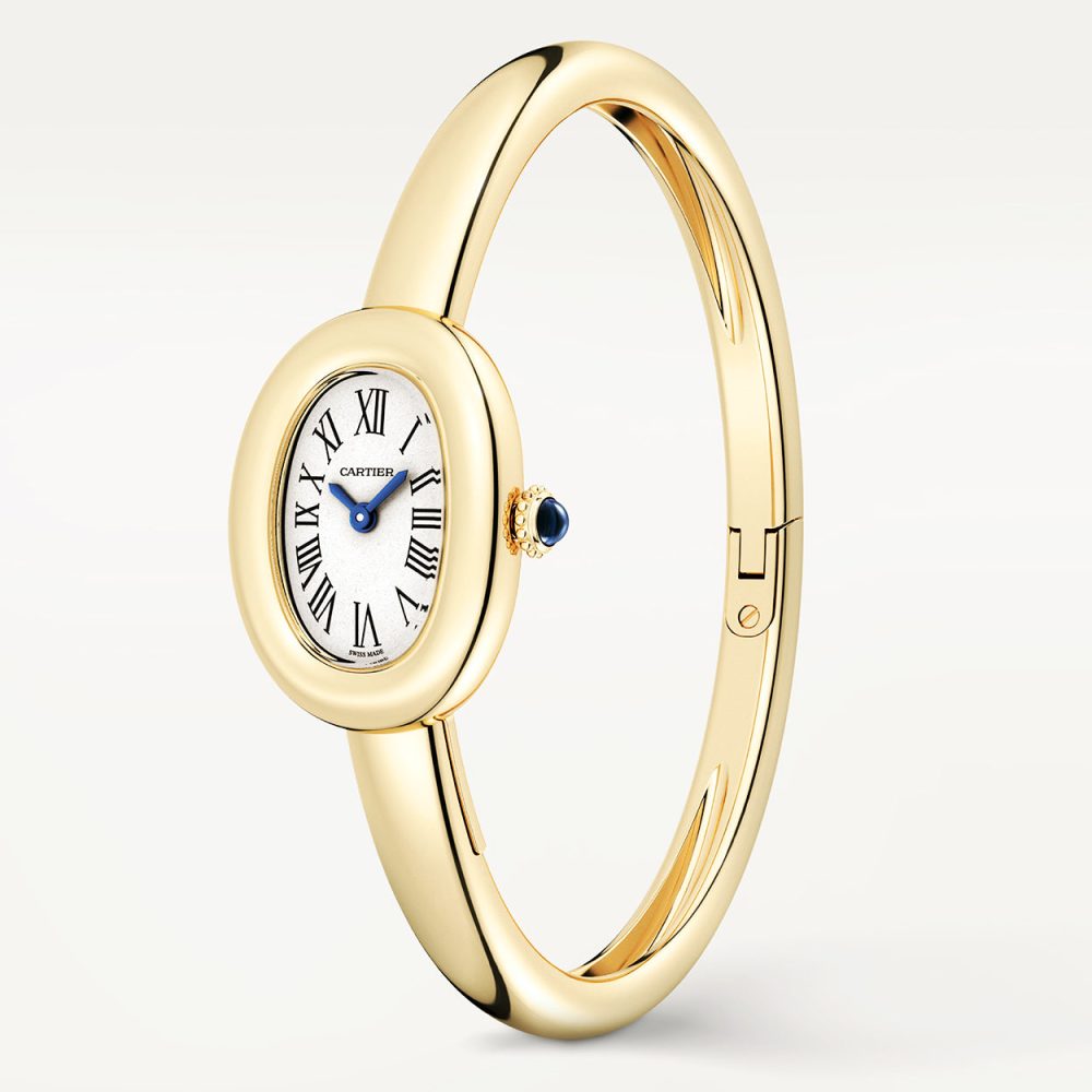 Baignoire Mini Size 17 18ct Yellow Gold Ladies Bangle Watch