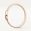 Baignoire Mini Size 17 18ct Rose Gold Ladies Bangle Watch