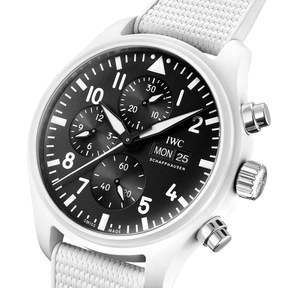 Pilot's Top Gun 'Lake Tahoe' 44.5mm White Ceramic Chronograph Watch