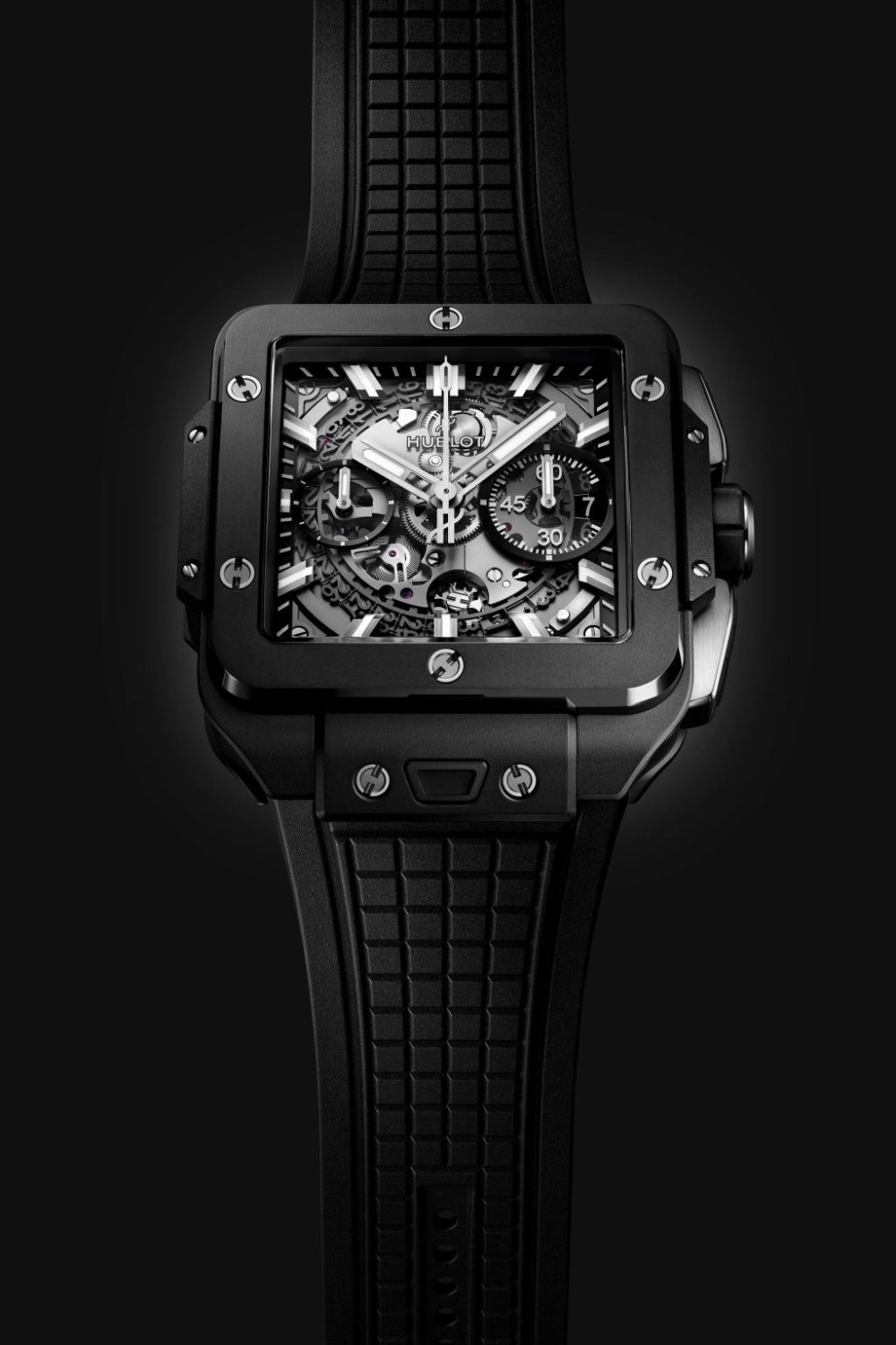 Hublot, Square Bang Unico Back Magic, 42mm, Black Ceramic, Ref# 821.CI.0170.RX