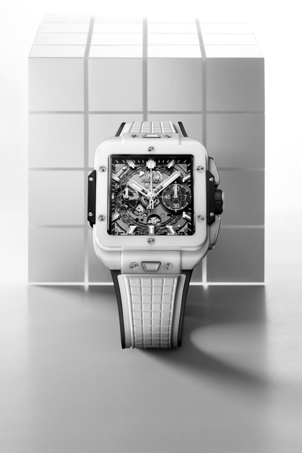 Hublot, Square Bang Unico White Ceramic, 42mm, Ref# 821.HX.0170.RX