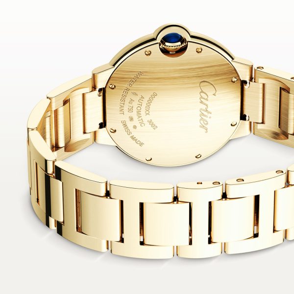 Ballon Bleu de Cartier 36mm 18ct Yellow Gold Diamond Bezel Watch